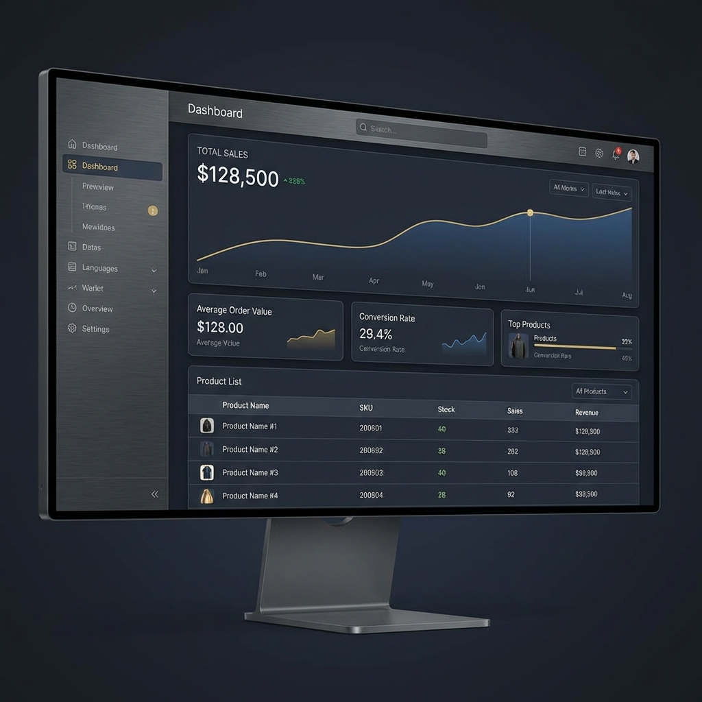 Screenshot of E-Commerce Dashboard - a professional sales analytics platform